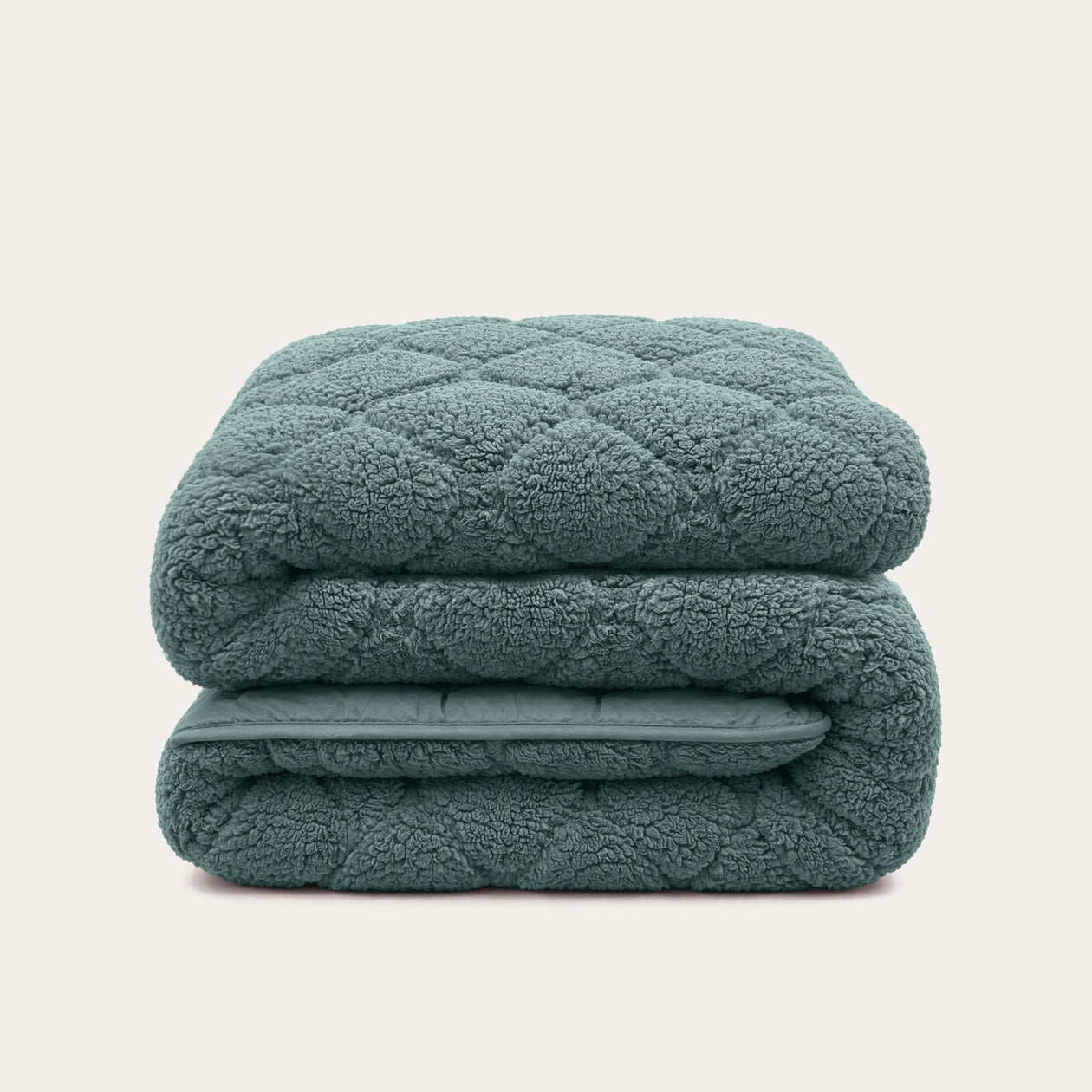 HappyBed Bettdecke | Teddy Dark Green | Für das ganze Jahr - SKU: 8717752128181