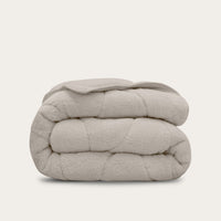 HappyBed Teddy dekbed taupe zacht en knus voor elk seizoen