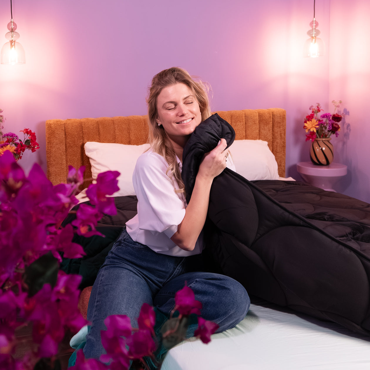 HappyBed Dekbed Teddy | Velvet Black | Voor het hele jaar