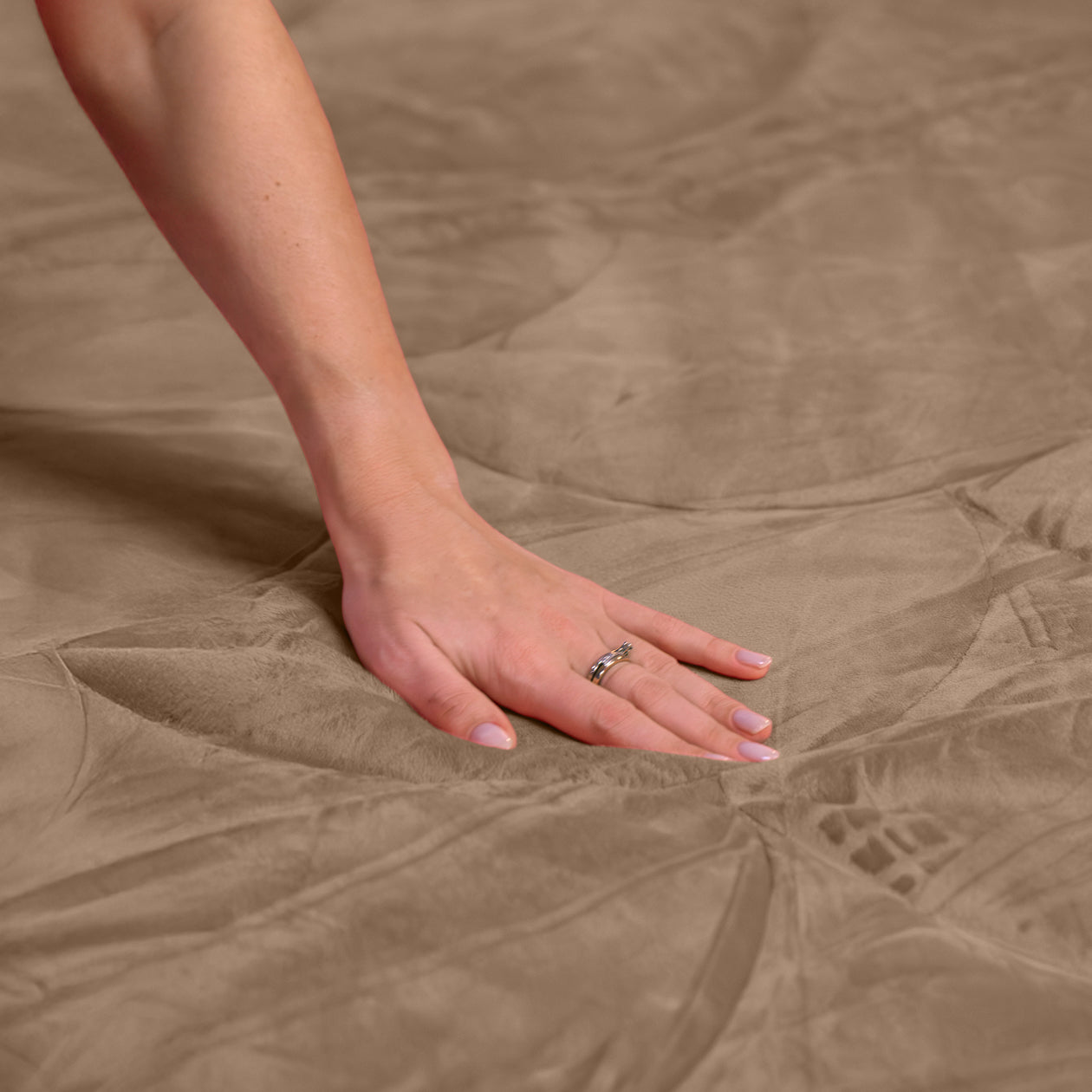 HappyBed Duvet Teddy | Velvet Taupe | For year-round use