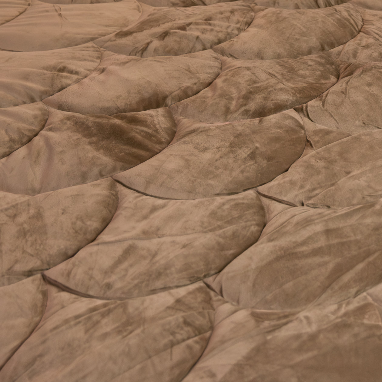 HappyBed Duvet Teddy | Velvet Taupe | For year-round use