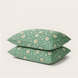 Happybed kussensloop met traditioneel bloemmotief set van 2 microvezel kussenslopen met rits sluiting