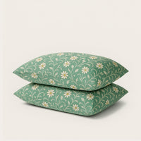 Happybed kussensloop met traditioneel bloemmotief set van 2 microvezel kussenslopen met rits sluiting