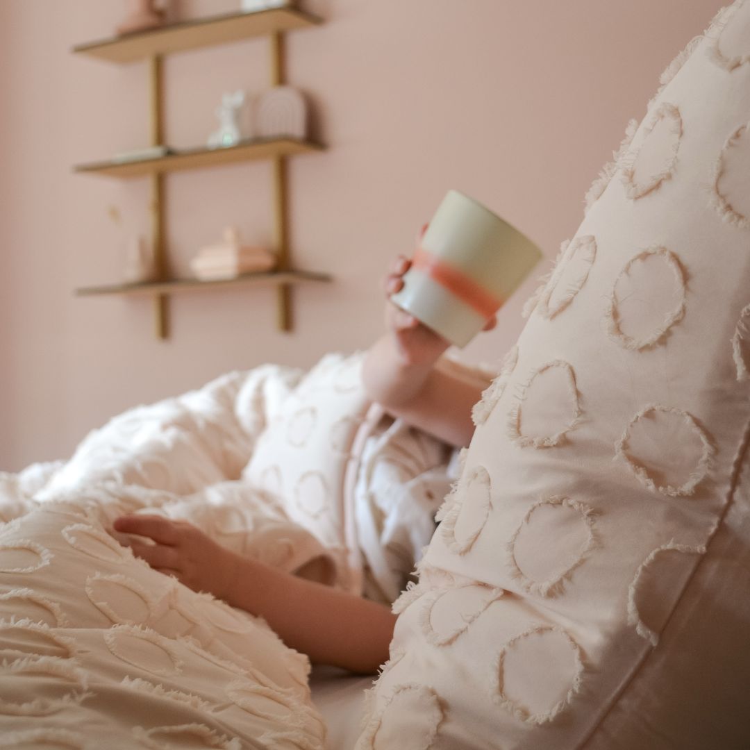 HappyBed Pillowcase | Tufted Soft Peach | Set of 2