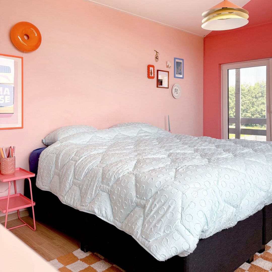 HappyBed gesteppte Bettdecke für das ganze Jahr - Ice Blue
