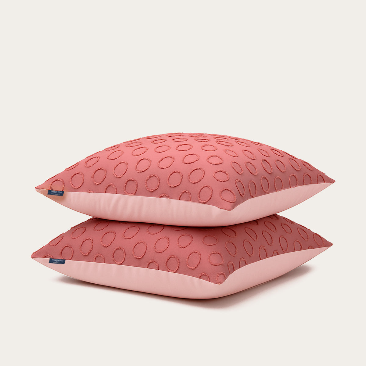 HappyBed Tufted Kissenbezug – Luxus und Stil in Blushed Pink