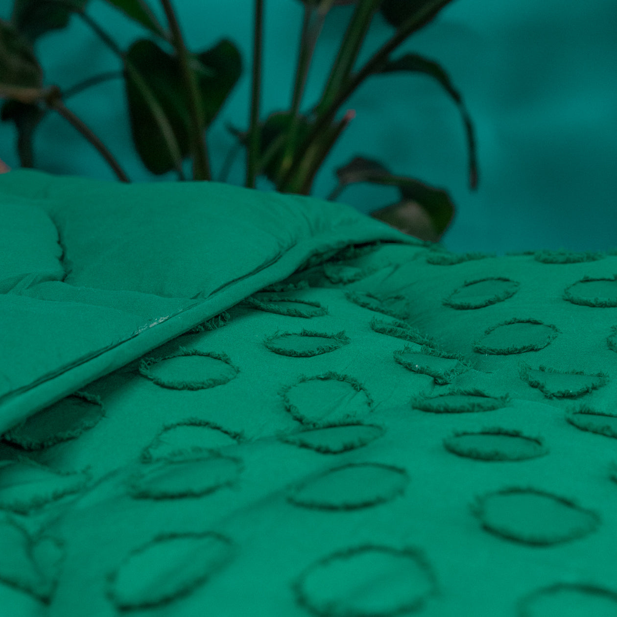 HappyBed Duvet | Tufted Emerald Green | For the whole year
