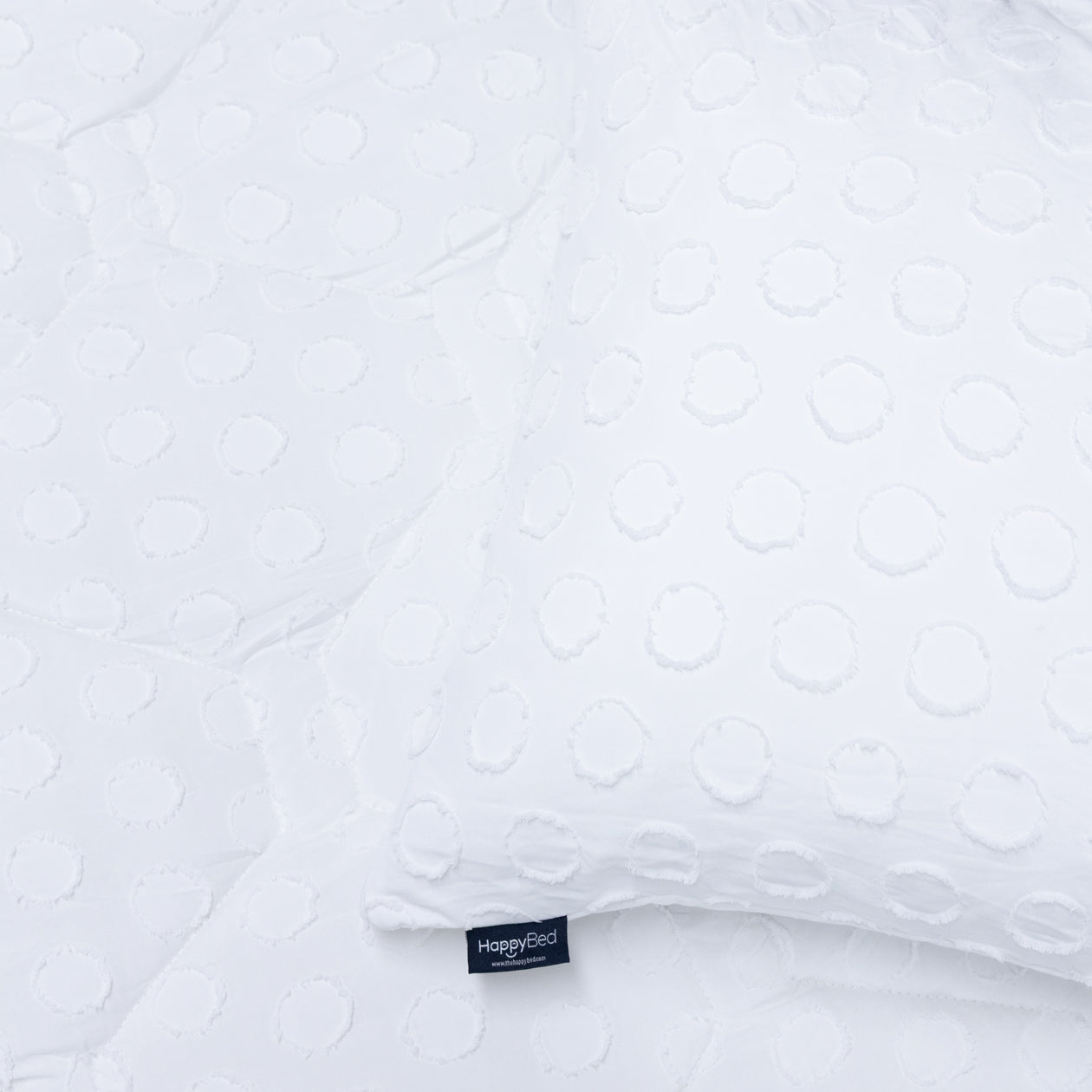 HappyBed Pillowcase | Tufted Frosty White | Set of 2