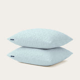 HappyBed Taie d'oreiller | Tufté Bleu glacé | Lot de 2
