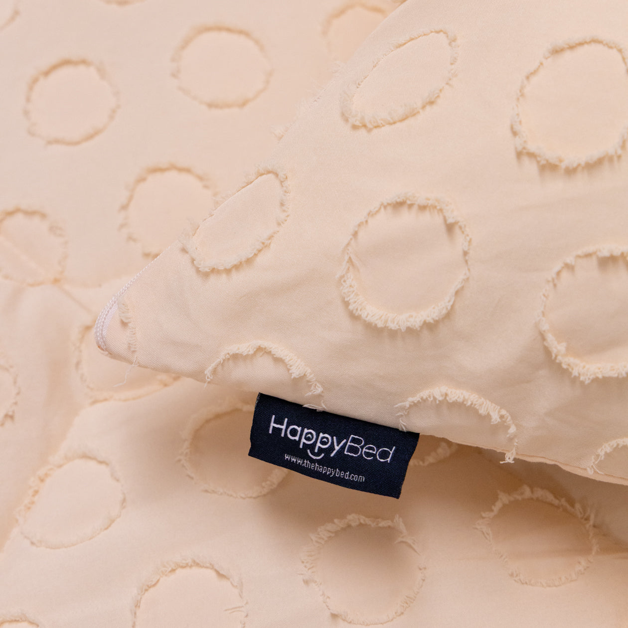 HappyBed Pillowcase | Tufted Soft Peach | Set of 2