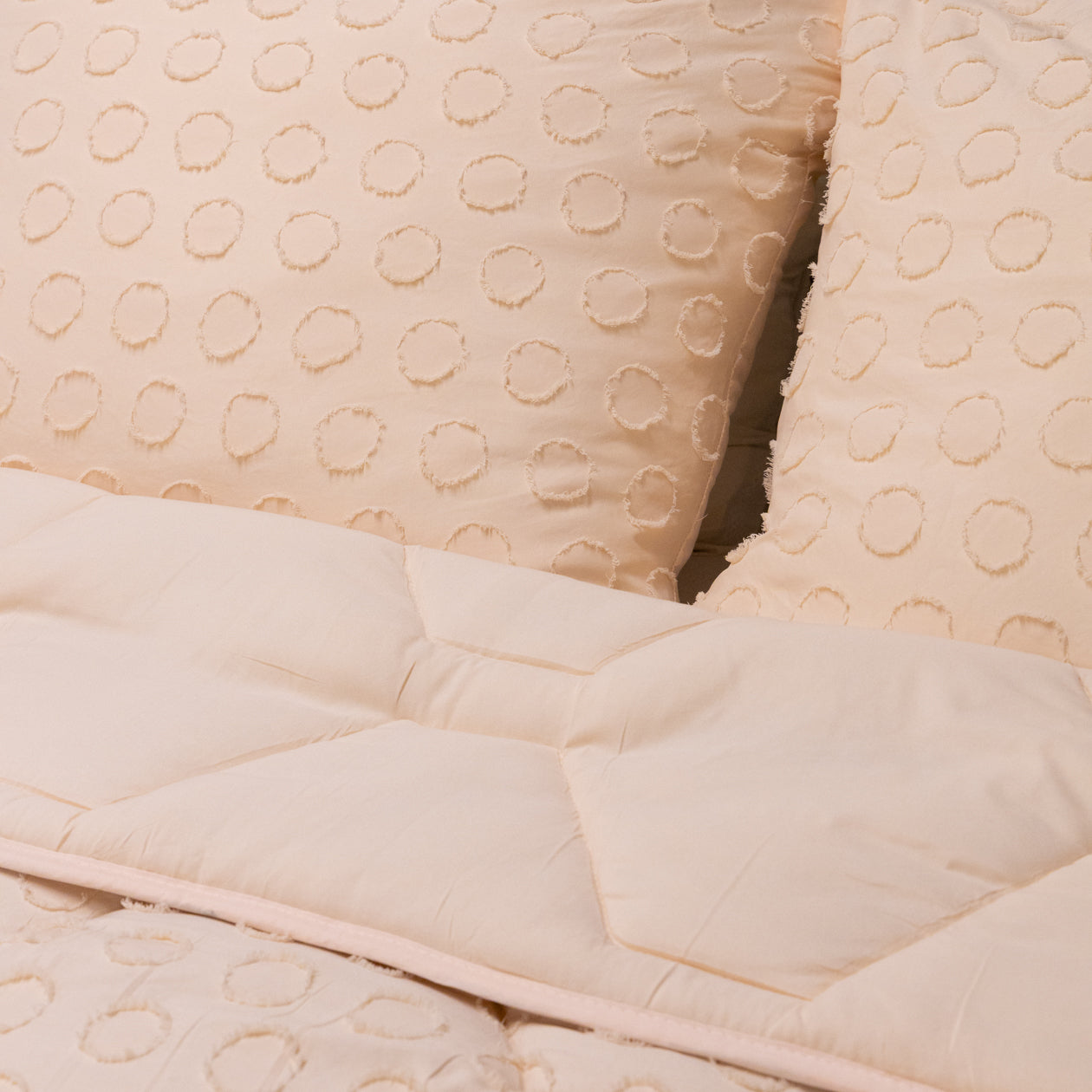 HappyBed Pillowcase | Tufted Soft Peach | Set of 2