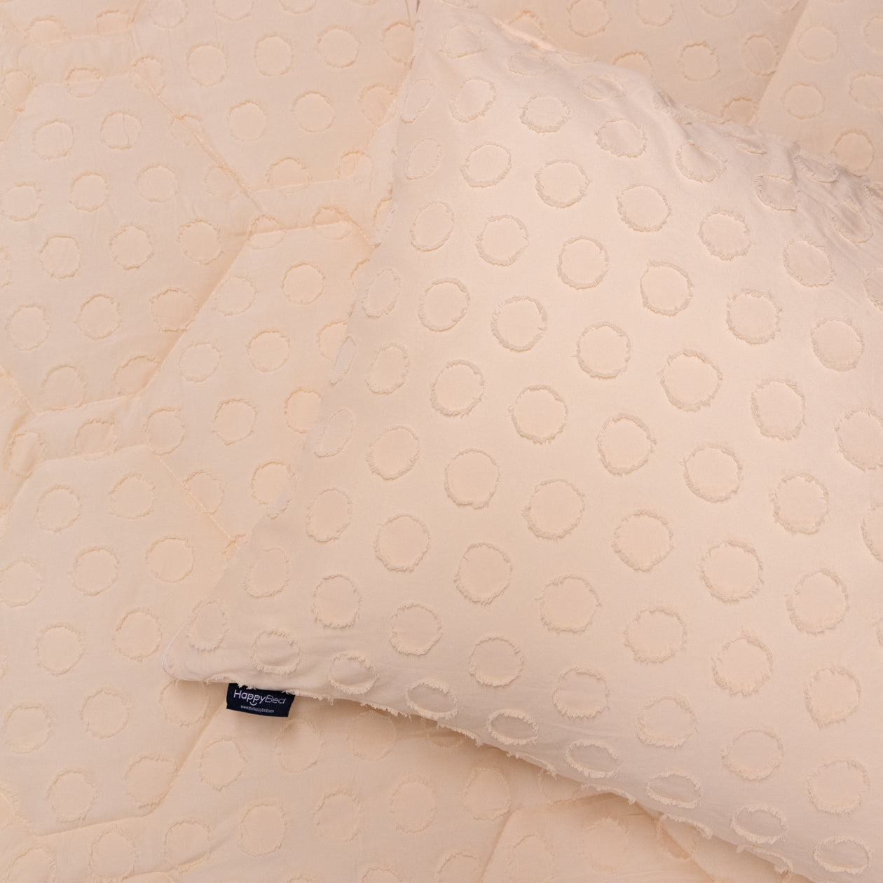 HappyBed Pillowcase | Tufted Soft Peach | Set of 2