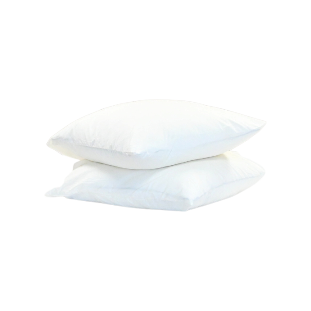 Off-white kussensloop set van 2 stuks in percal katoen voor luxe comfort en stijl.