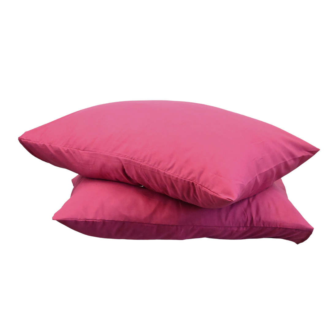 Crimson plum kussensloop set van 2, 60x70cm, 100% microvezel, zachte hotelsluiting.