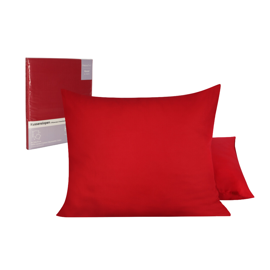 HappyBed | Terracotta kussensloop set 2 stuks - 60x70cm - 100% katoen
