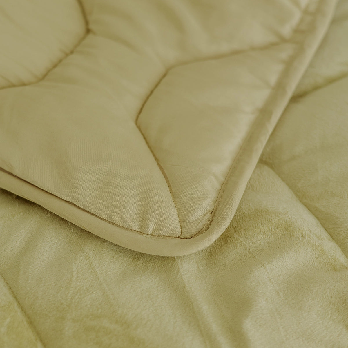 Wasbaar All Season Dekbed | Teddy | Velvet | Sage Green