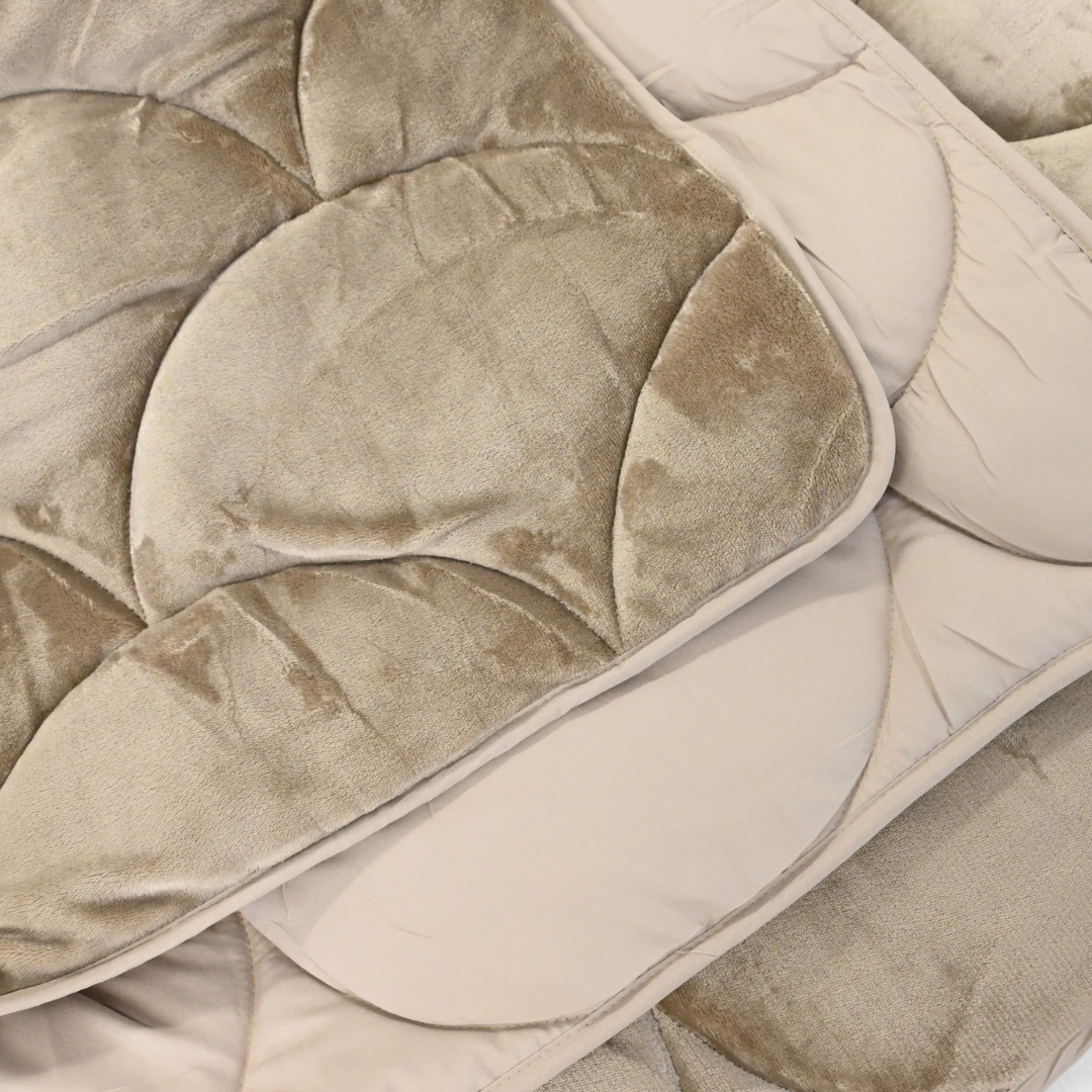 HappyBed Couette Teddy | Velours Taupe | Pour toute l'année