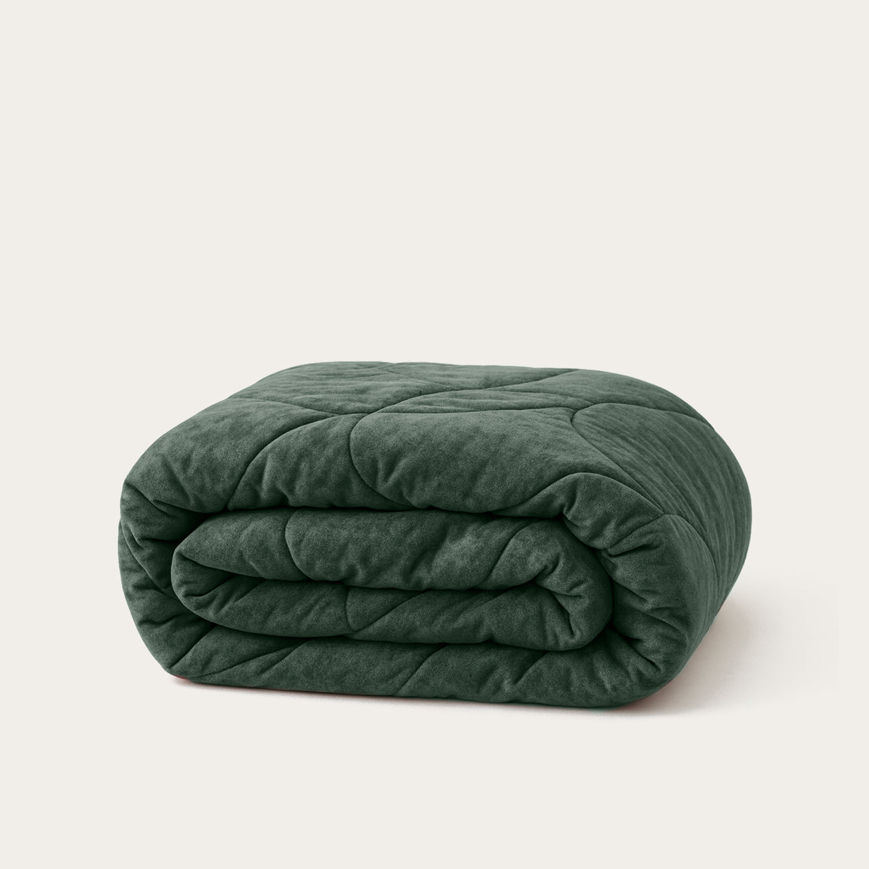 Donkergroen fluweelachtig HappyBed Velvet dekbed voor comfort het hele jaar door