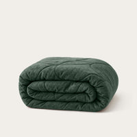 Donkergroen fluweelachtig HappyBed Velvet dekbed voor comfort het hele jaar door
