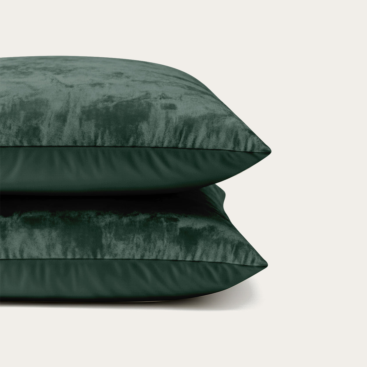 HappyBed Pillowcase | Teddy Velvet Dark Green | Set of 2