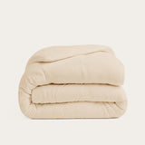 HappyBed dekbed wafel sand taupe kleur zacht en hypoallergeen voor alle seizoenen