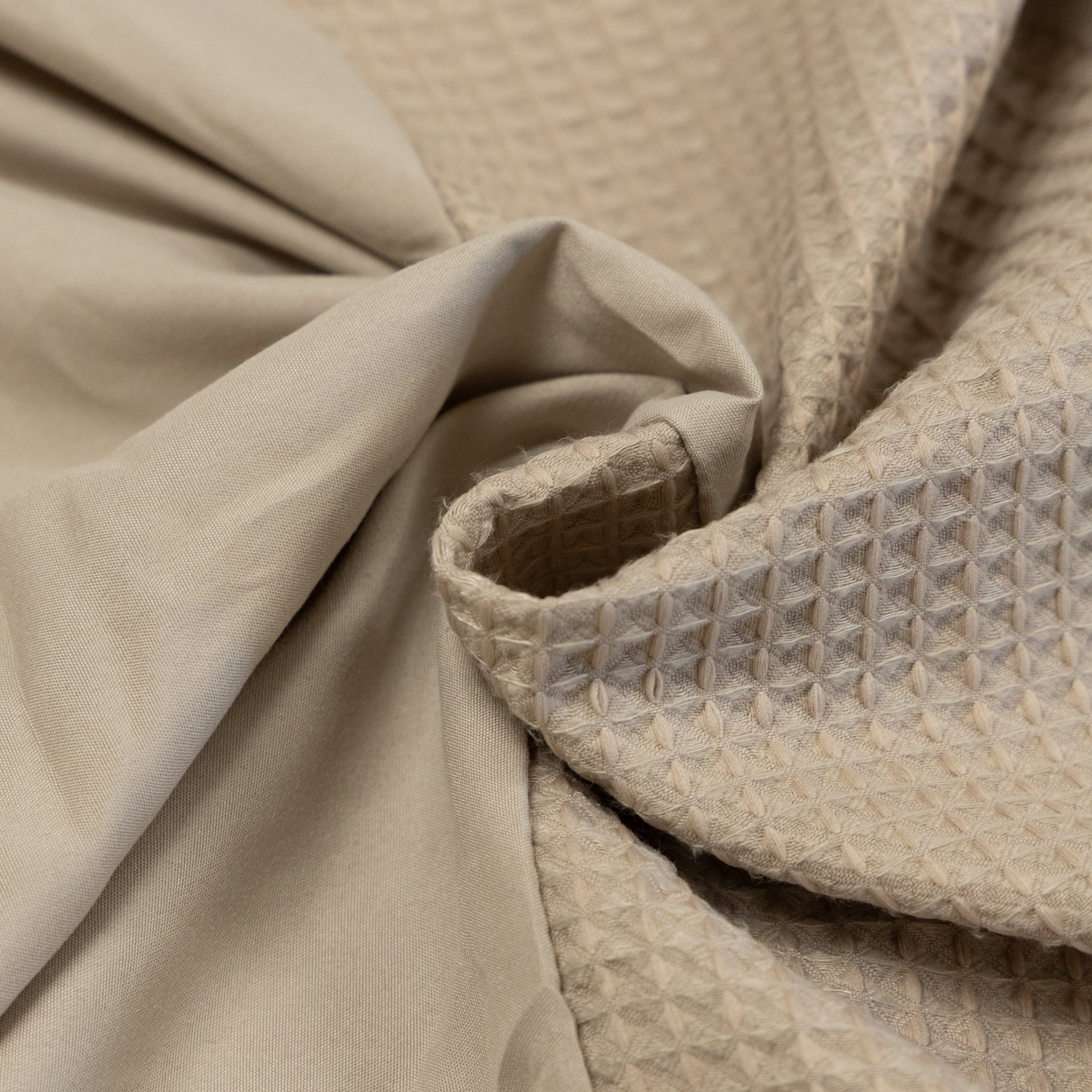 Taies d’oreiller | Nid d’abeille | Taupe | Lot de 2