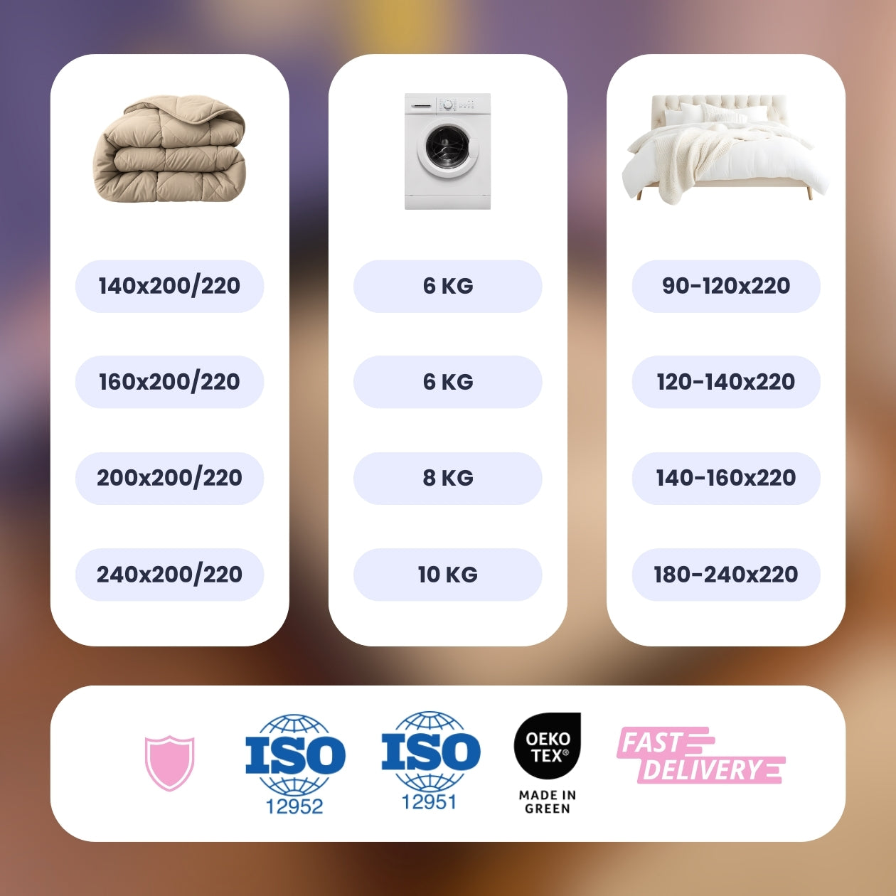 HappyBed Duvet | Taupe | For the whole year