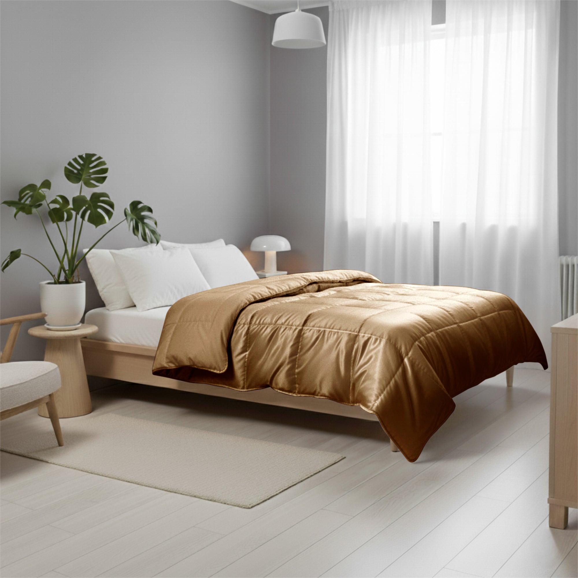 HappyBed Satijn - Taupe (Förbeställning leverans från 16 oktober)