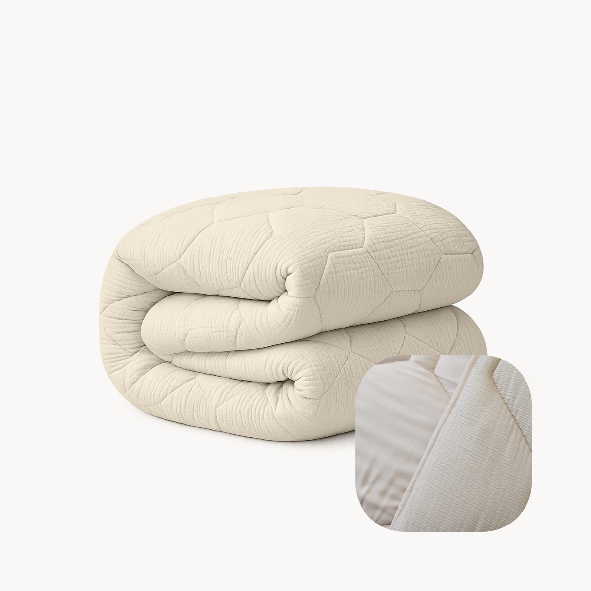 HappyBed Mousseline Sand - Duvet for the whole year