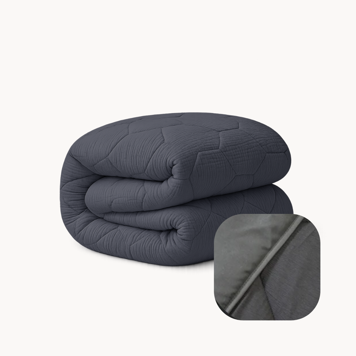 HappyBed Mousseline Black - Duvet for the whole year - SKU: 8721001726615