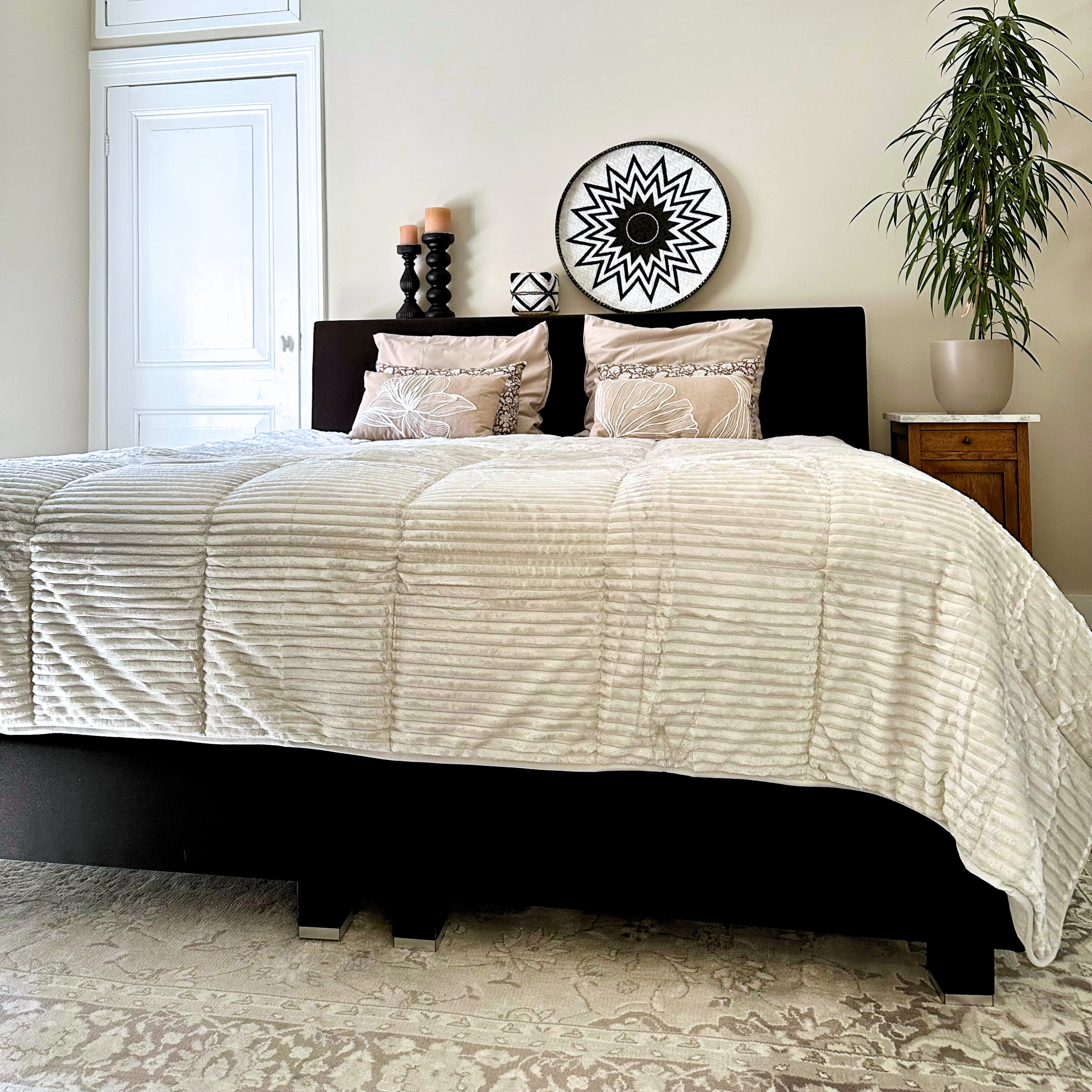 HappyBed - Rib - Silver Grey - Couette sans housse toutes saisons