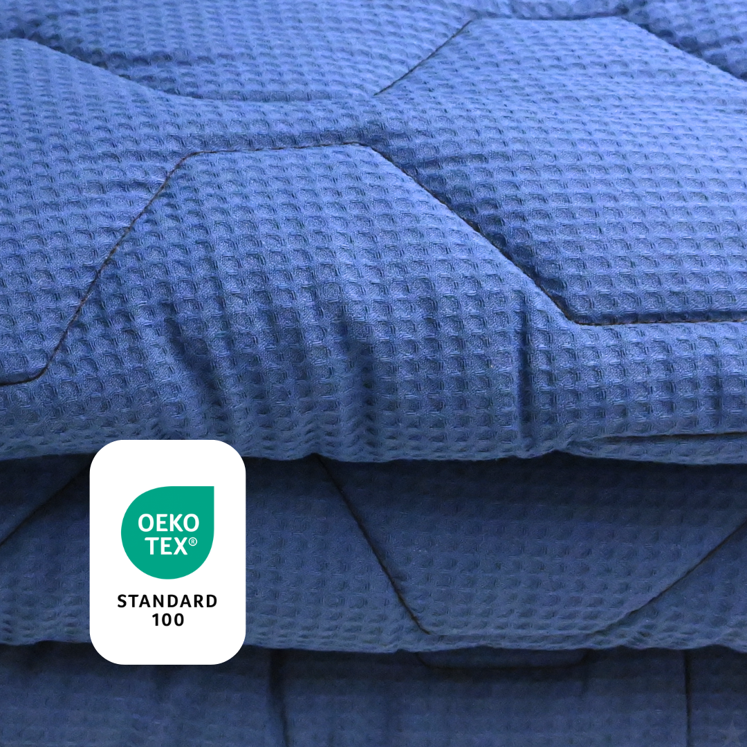 HappyBed Wafel Dark Blue duvet, 100% cotton, OEKO-TEX certified.