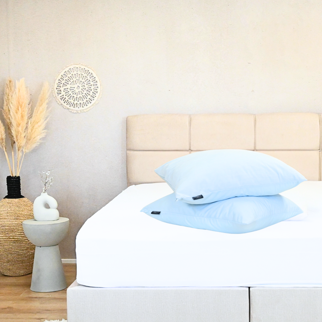 HappyBed Corduroy - Ice Blue - kussensloop set 2 stuks