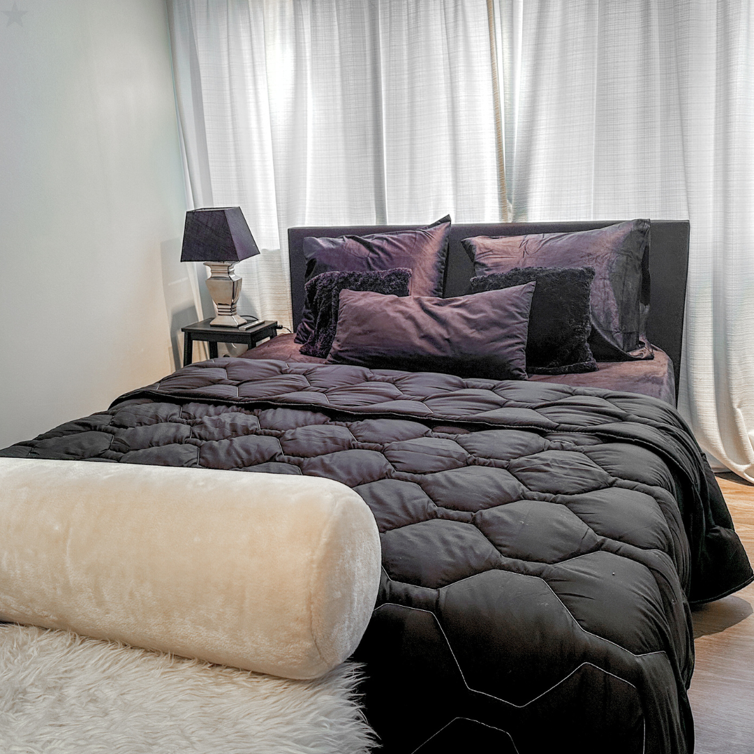 HappyBed Black - Couette ajustable 4 saisons sans housse