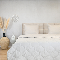 HappyBed Taupe zachte microvezel dekbed perfect voor elk seizoen hypoallergeen en sneldrogend
