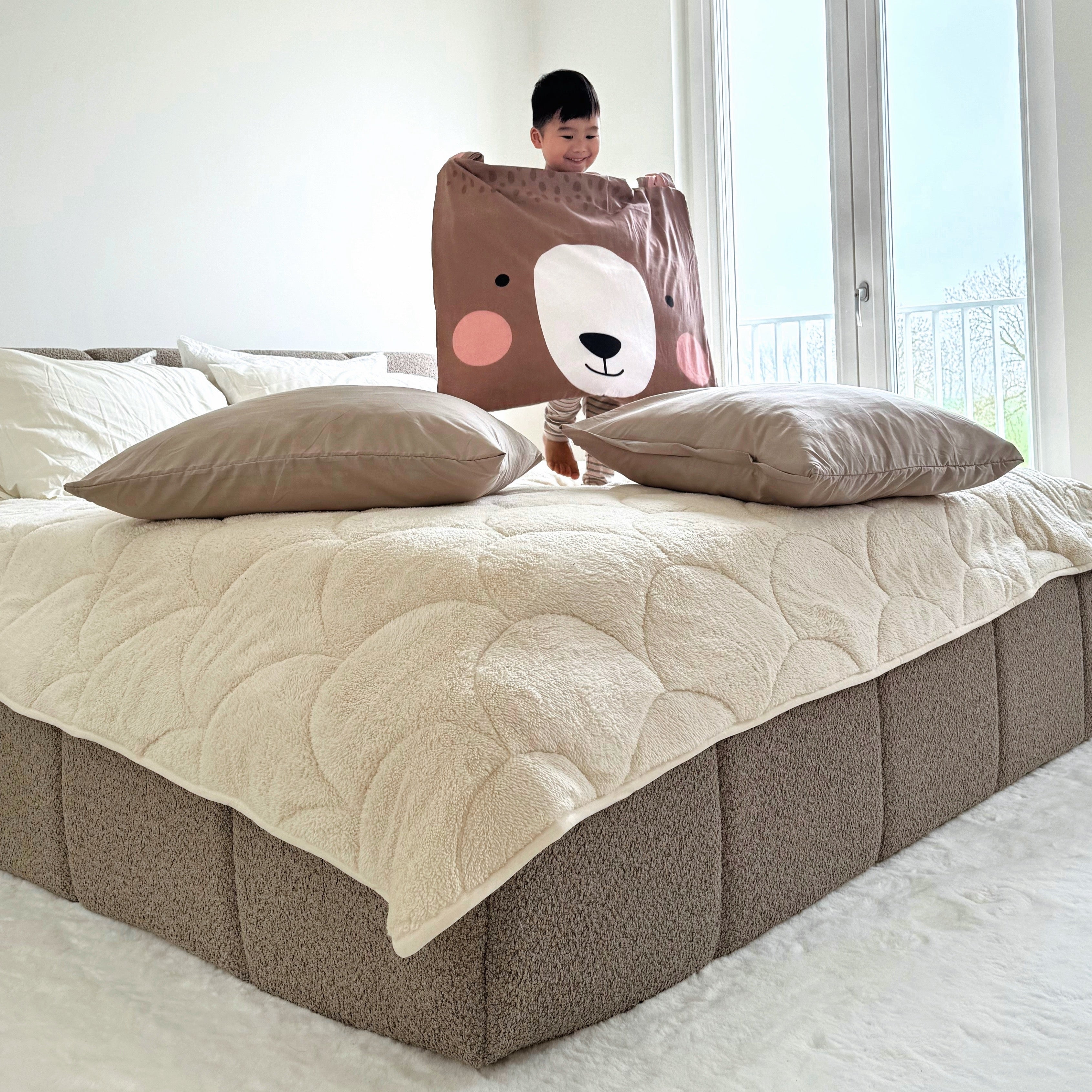 HappyBed Kids - Bobby Bear - Taie d'oreiller 1 pièce - 60x70cm - 100% coton