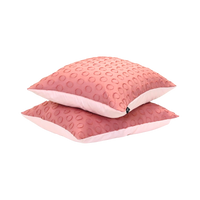 HappyBed Tufted kussensloop set in blushed pink with soft microfiber and hotel closure, 2-piece set