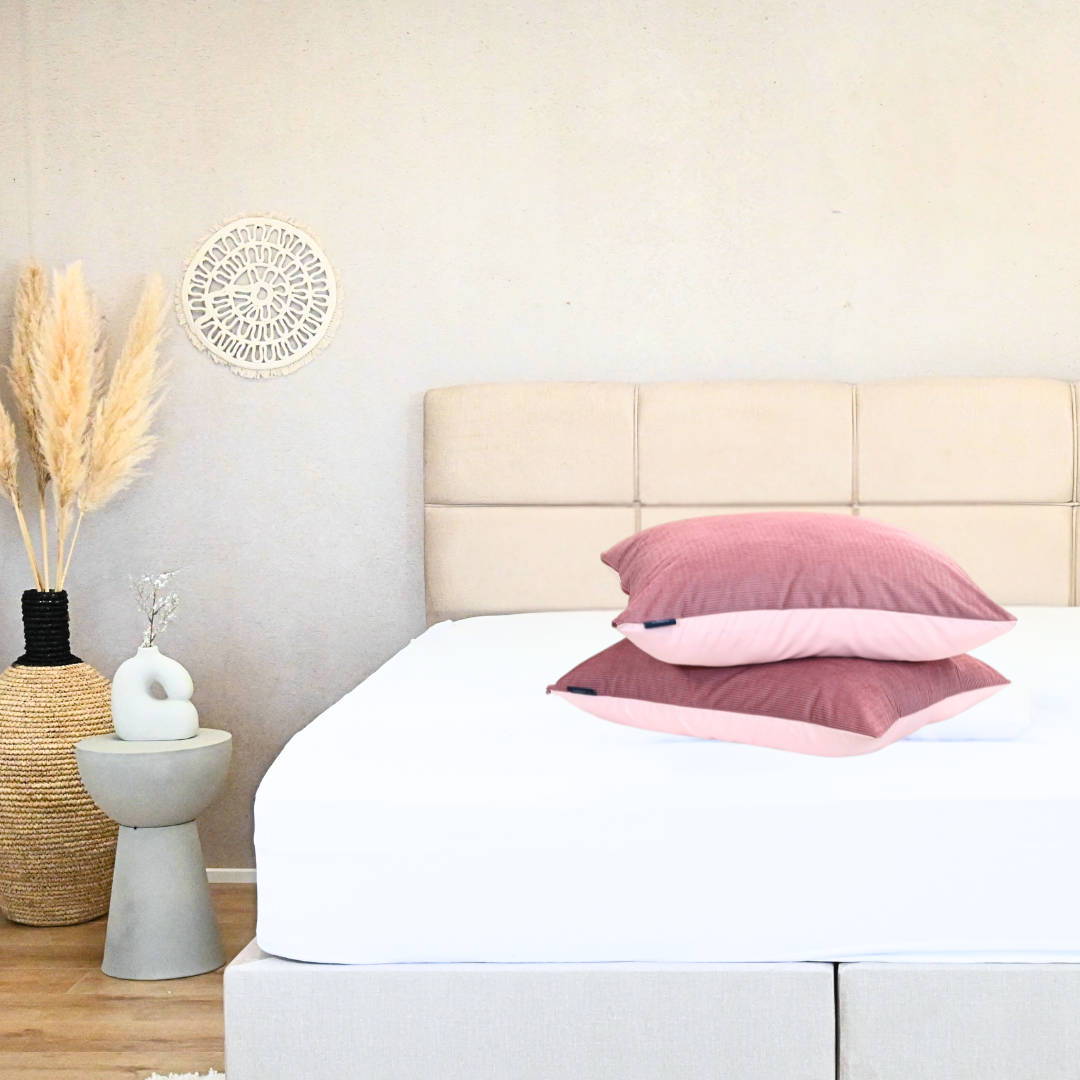 HappyBed Corduroy - Blushed Pink - Kissenbezug Set 2 Stück