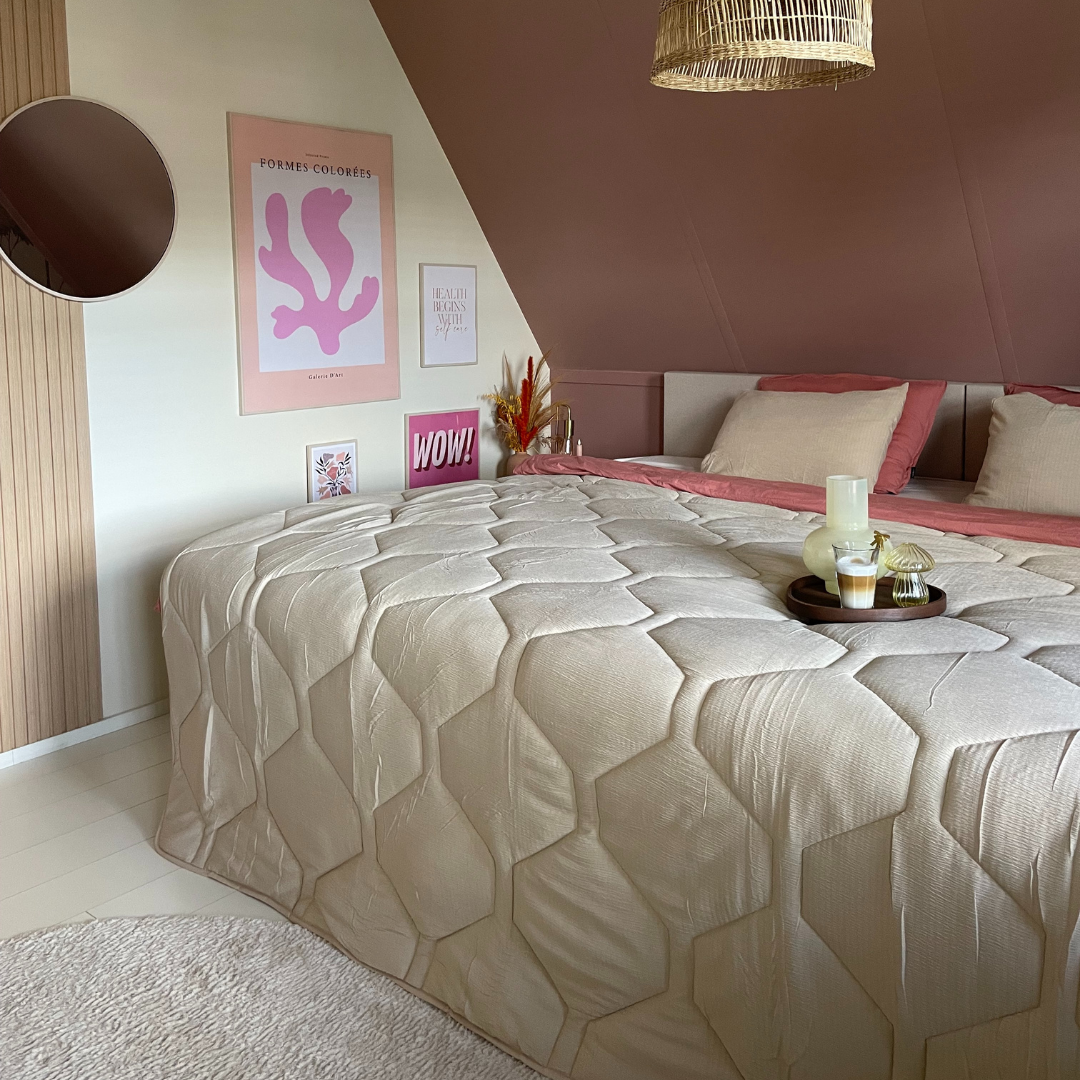 HappyBed Mousseline dekbed voor het hele jaar - Sand