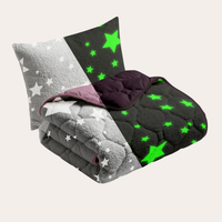 HappyBed Kids glow in the dark stars dekbed with pillowcase for magical bedtime comfort