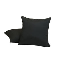 Two black microfibre sierkussenslopen decorative pillow covers with zipper closure for stylish bedroom decor