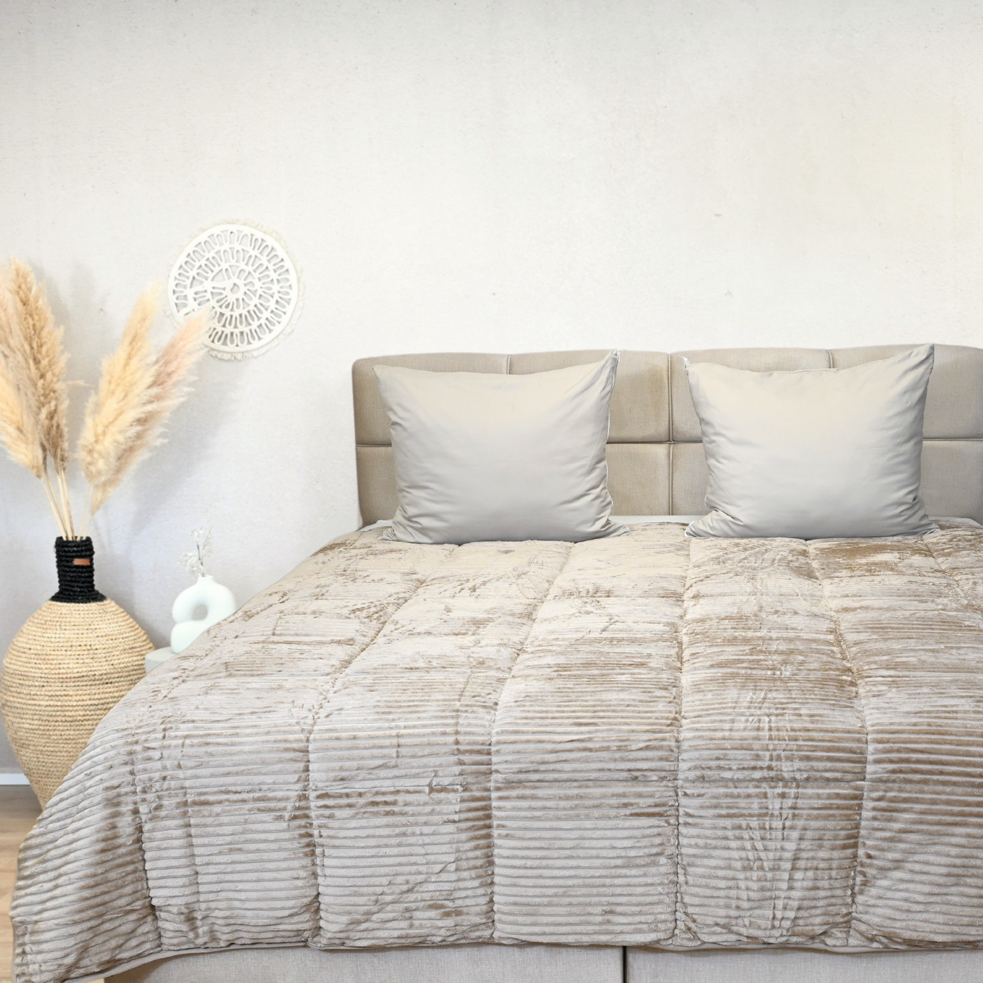 HappyBed Rib Taupe - Dekbed voor het hele jaar - SKU: 8717752104864