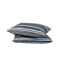 Black lines pillowcase set of 2, 60x70cm, 100% cotton, luxurious comfort.