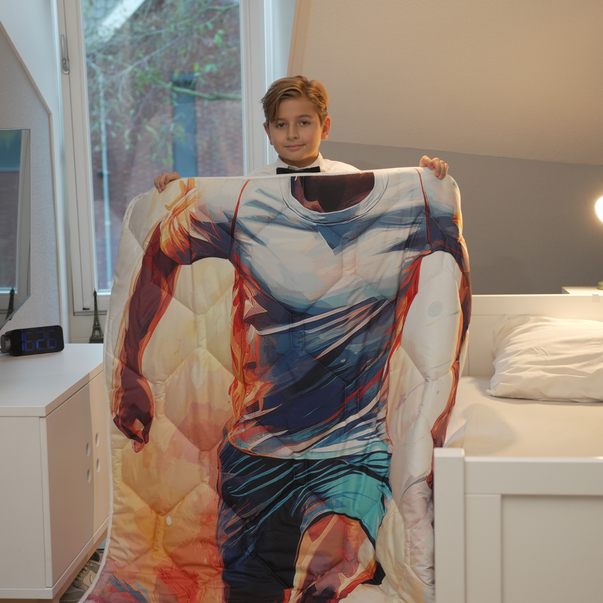 HappyBed Kids Dekbed | Footballer | Voor het hele jaar + kussensloop (B)