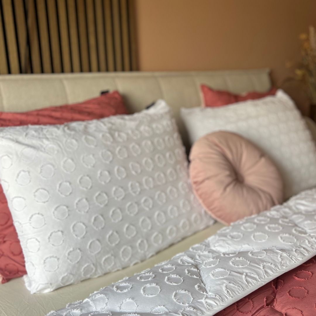 HappyBed Tufted pillowcase set 2 pieces - Frosty White