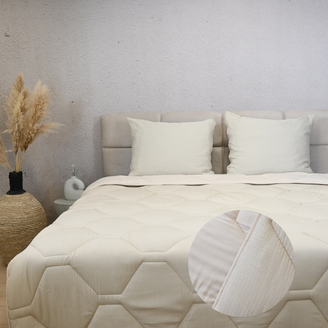 HappyBed Mousseline dekbed voor het hele jaar - Sand - SKU: 8721001726530