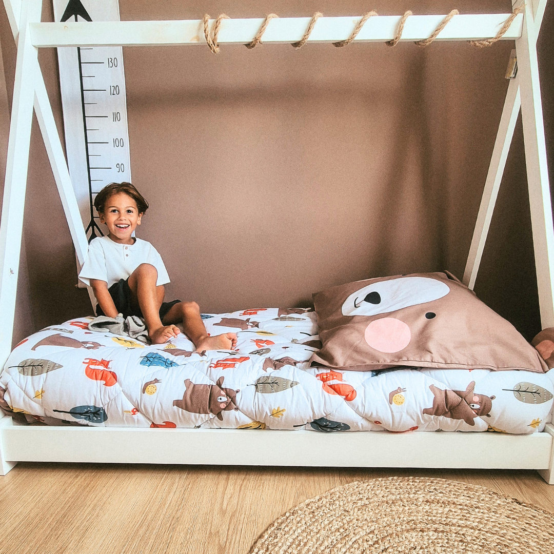 HappyBed Kids - Bobby Bear - 100% Baumwolle - Ganzjahresbettdecke