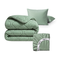Premium bundle | Cotton sateen | Houndstooth Green