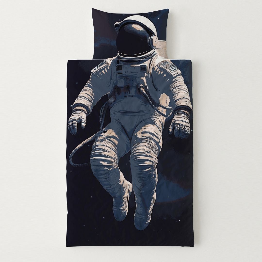 HappyBed Kids dekbed voor het hele jaar + kussensloop - Astronaut (Levering vanaf 13-10)