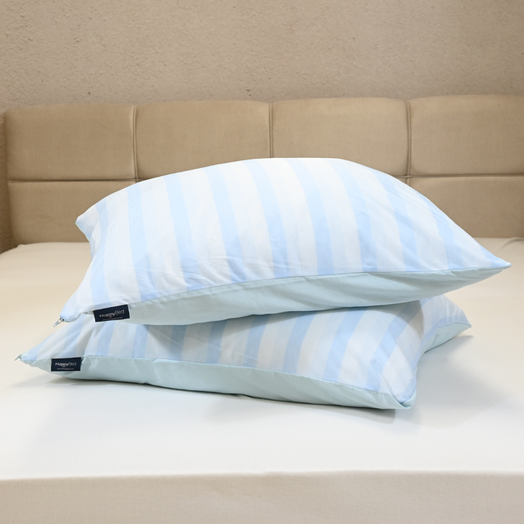 HappyBed Duopack pillowcases (Cooling) - Light blue